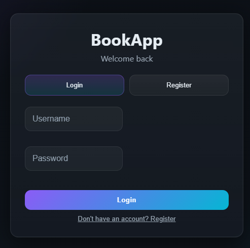 Book Management System screenshot 1