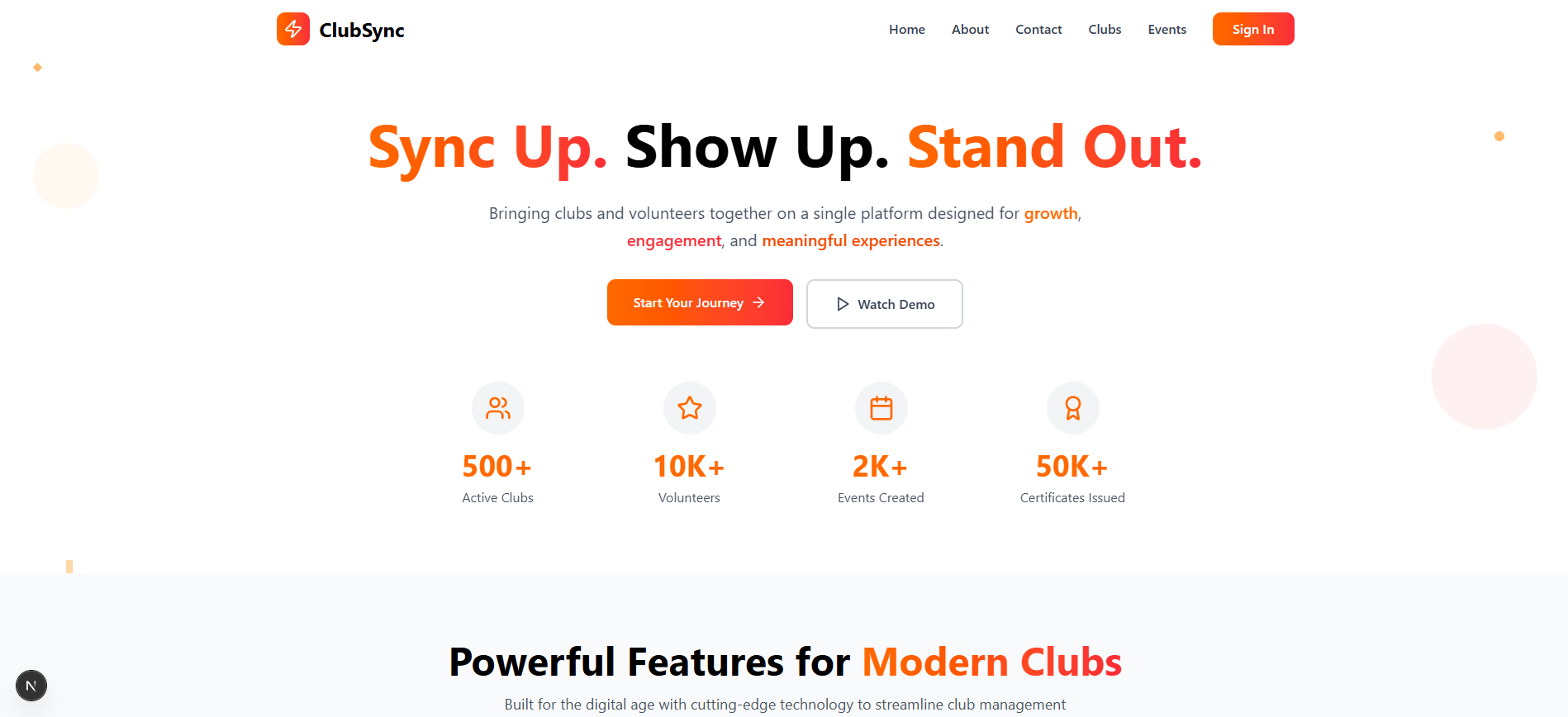 ClubSync screenshot 1